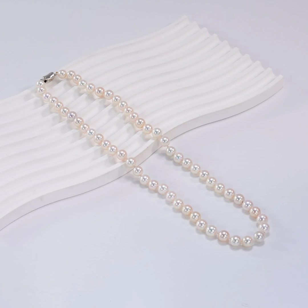 珍妮甄选 海水珍珠Akoya珍珠项链 7-7.5mm CY224006