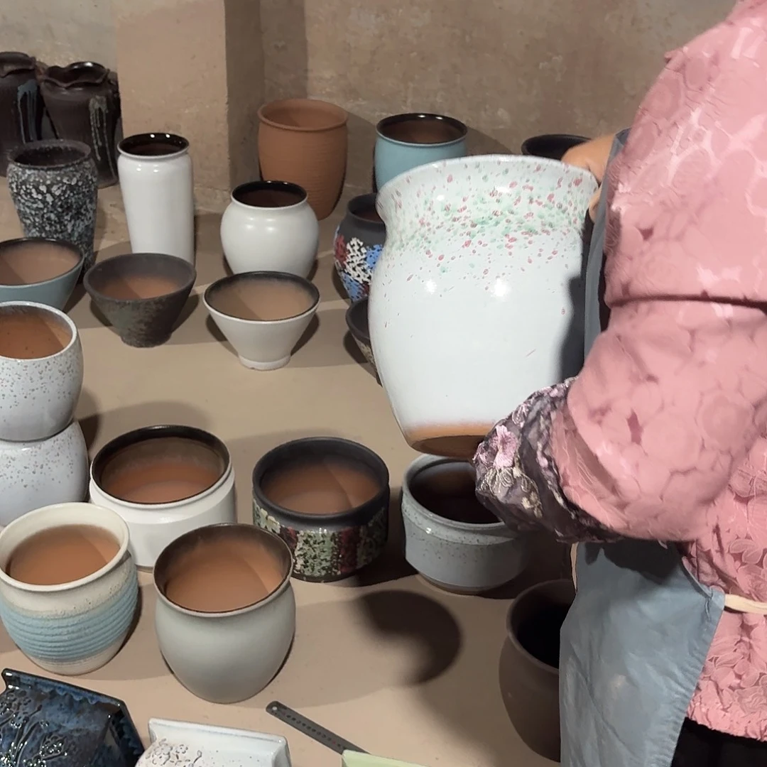 紫砂花盆口21高23
