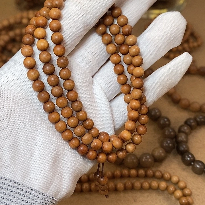 檀香木正区印度迈索尔老山檀香6mm/108颗瑕疵