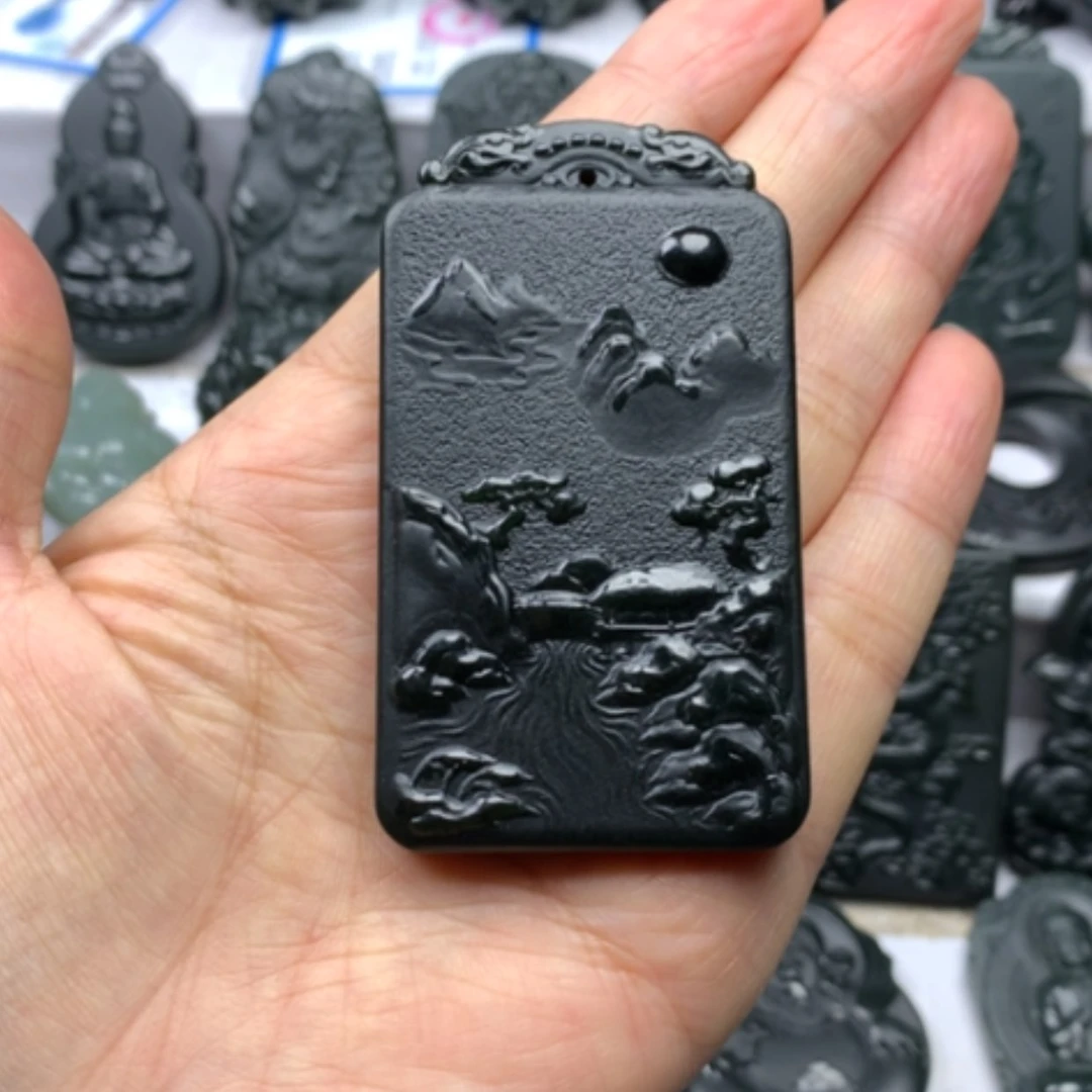 【闪购商品】颈饰未镶嵌和田玉双面雕刻