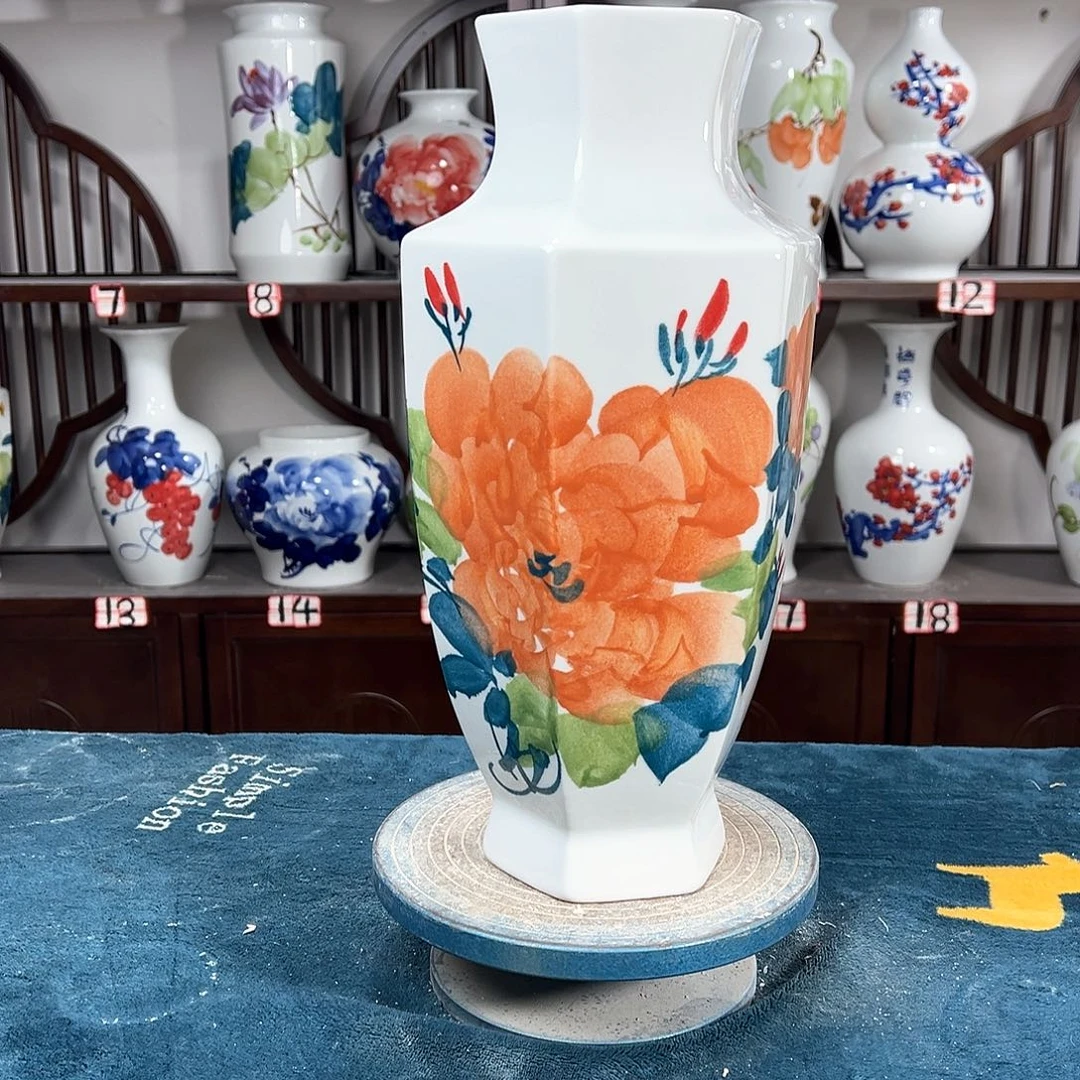 摆件景德镇陶瓷6黄牡