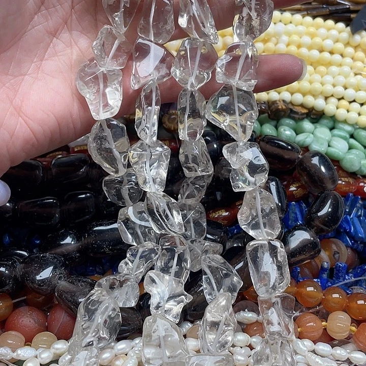 玛瑙/玉髓珠宝半成品未镶嵌一条16mm白水晶原石