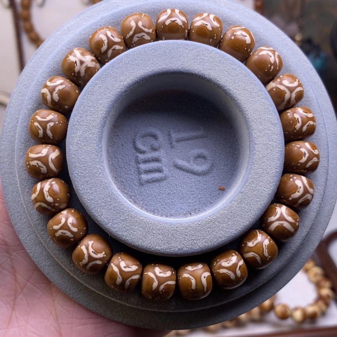 紫金鼠手串精工实心花皮熊猫卡10.6
