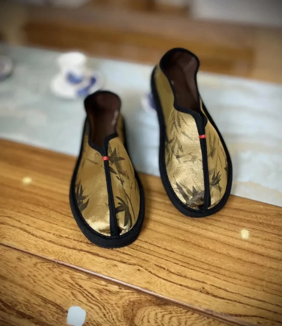 西楚【清秋两片】中国风国潮透气舒适养脚纯手工千层底布鞋民族风