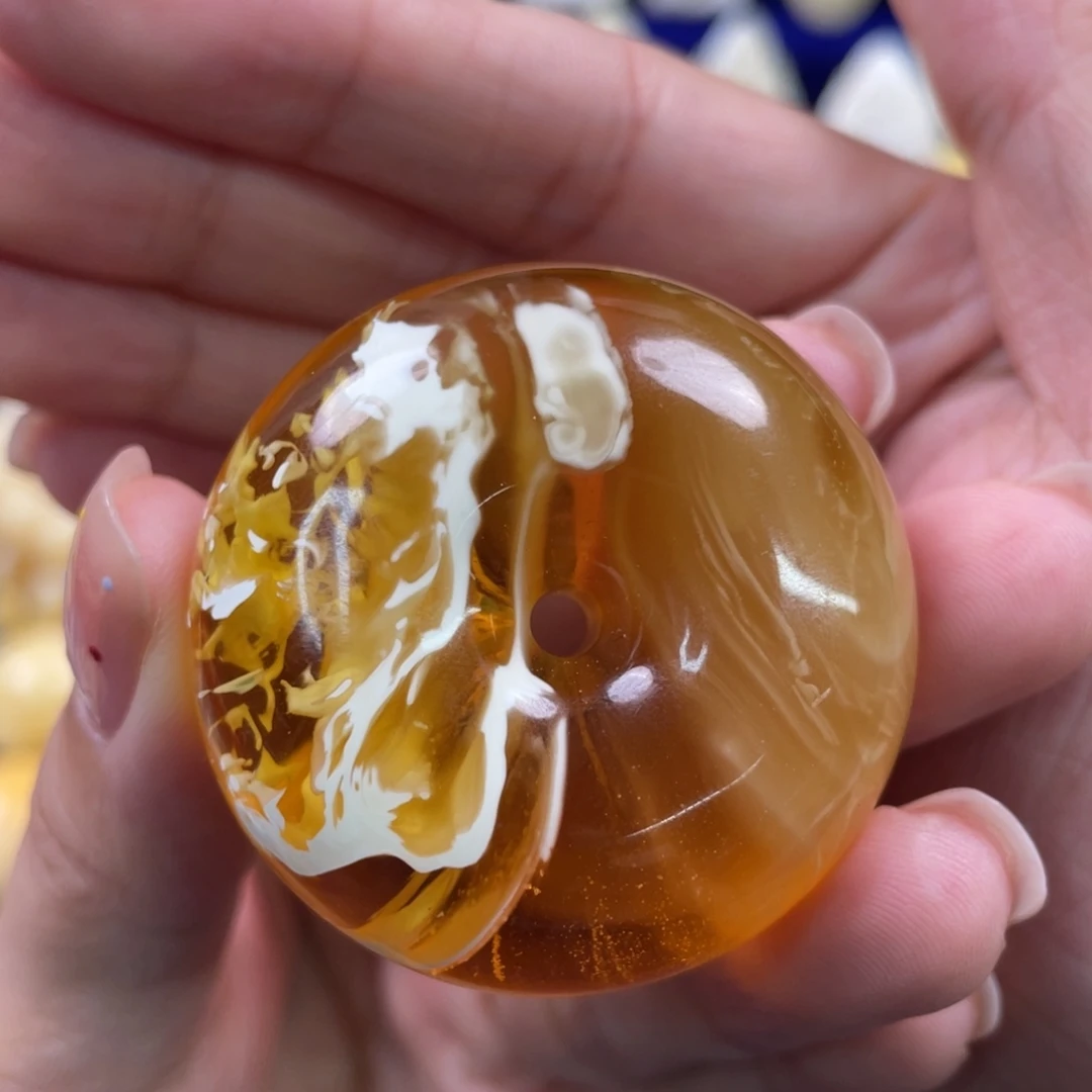 裸石蜜蜡未镶嵌琥珀蜜蜡平安扣吊坠