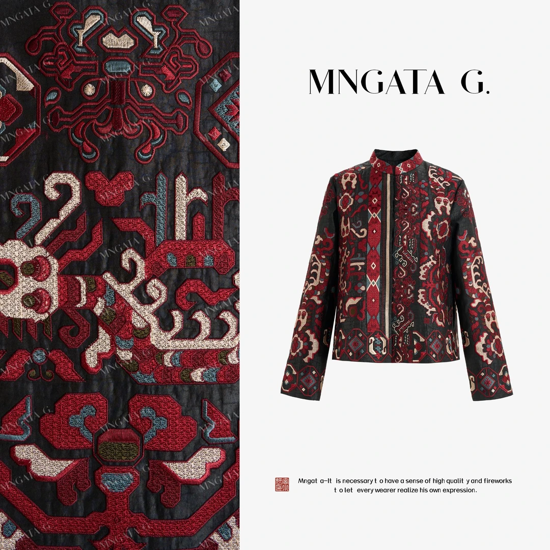 MNGATA G.宫小妍【黎绣·一真法界】香云纱早秋中式国风外套5071508