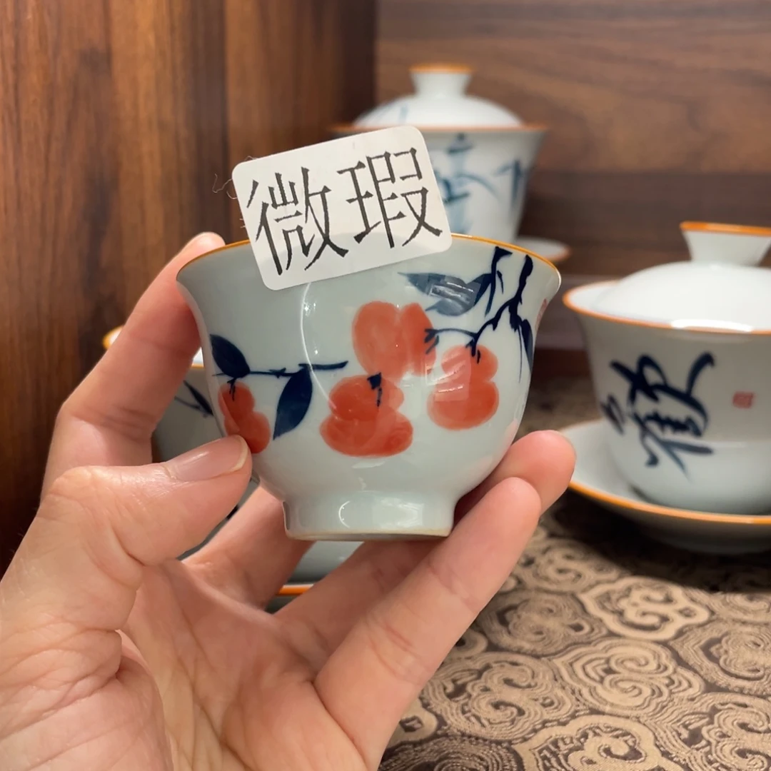 有瑕釉下彩纯手绘