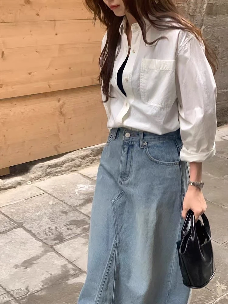 XX（801#）简约百搭通勤上衣  （61衣长）