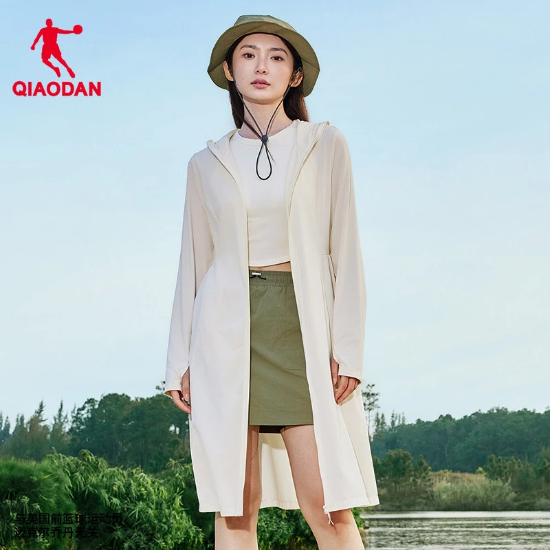 乔丹冰皮长款防晒衣女2025夏季新款UPF100+防紫外线夏天防晒衣女