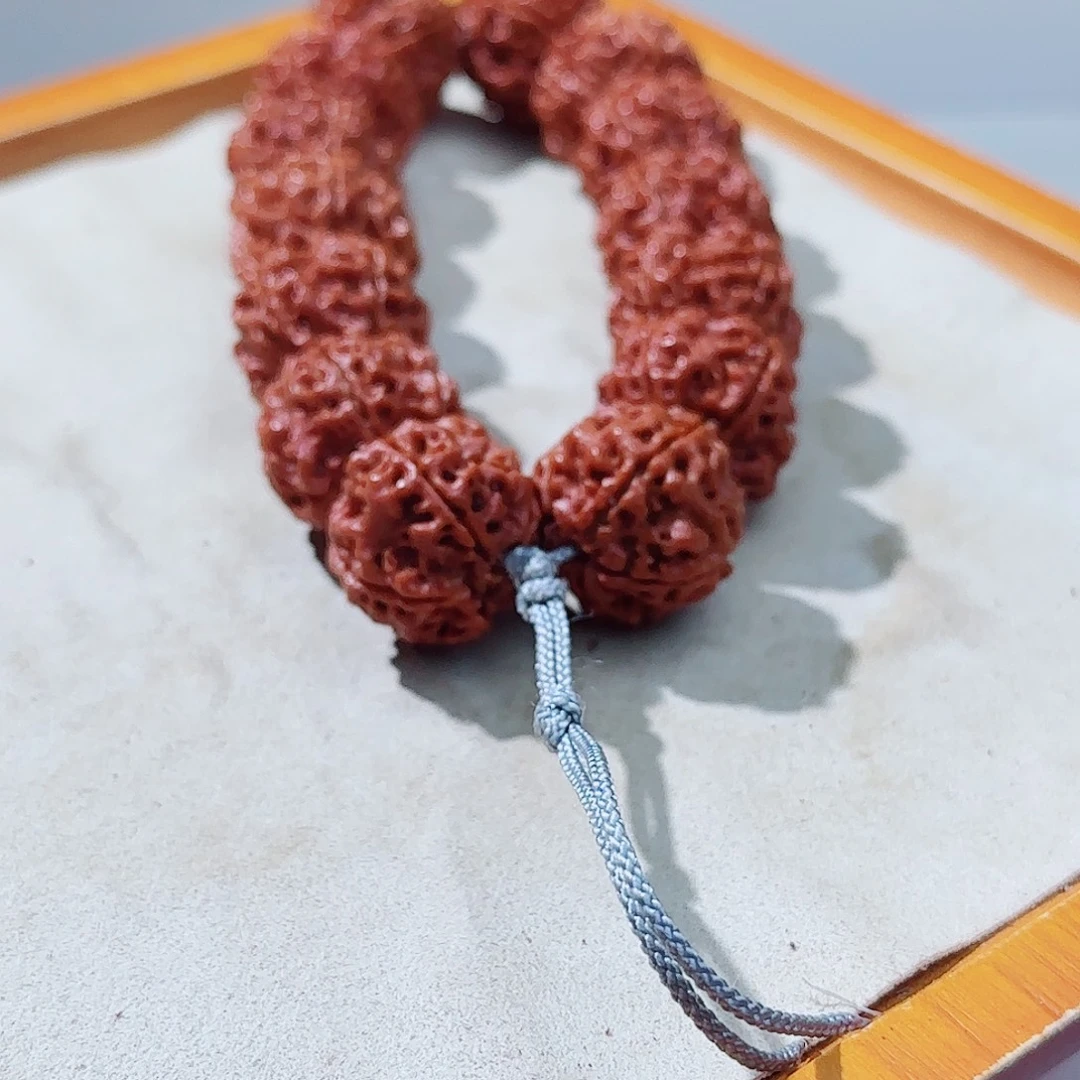 恒***然金刚菩提吊坠水晶玉化皮老籽深坑大粗筋收藏版