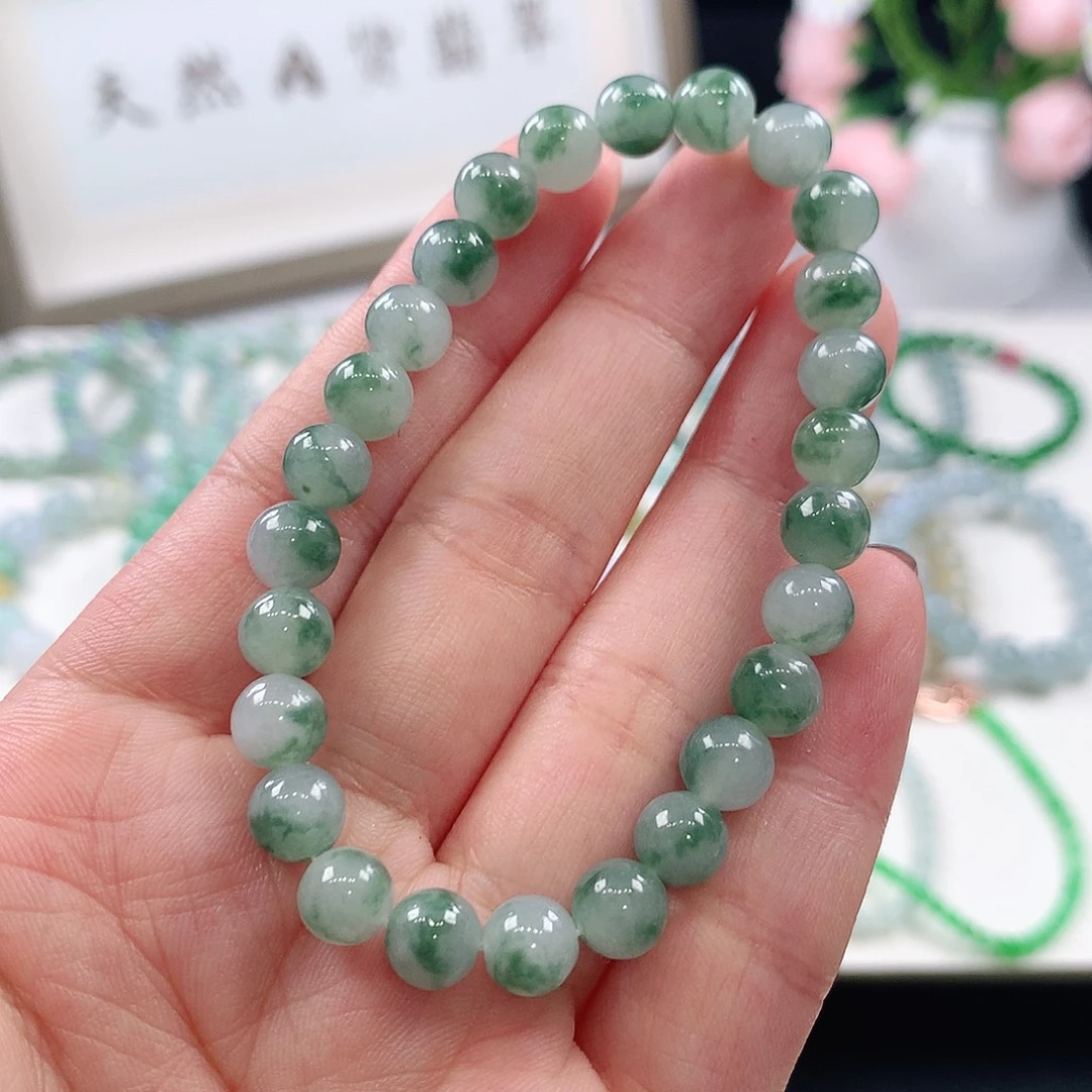 翡翠未镶嵌手链手链7mm
