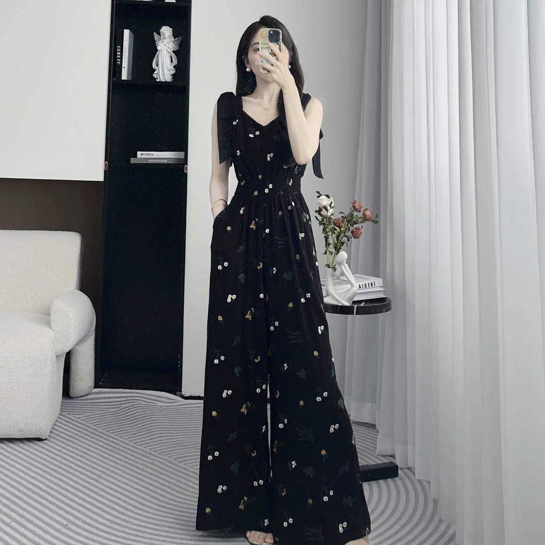 拉夏贝尔【米兰岛花园】25夏禅意气质款女装显瘦连衣裤 10526 LSC