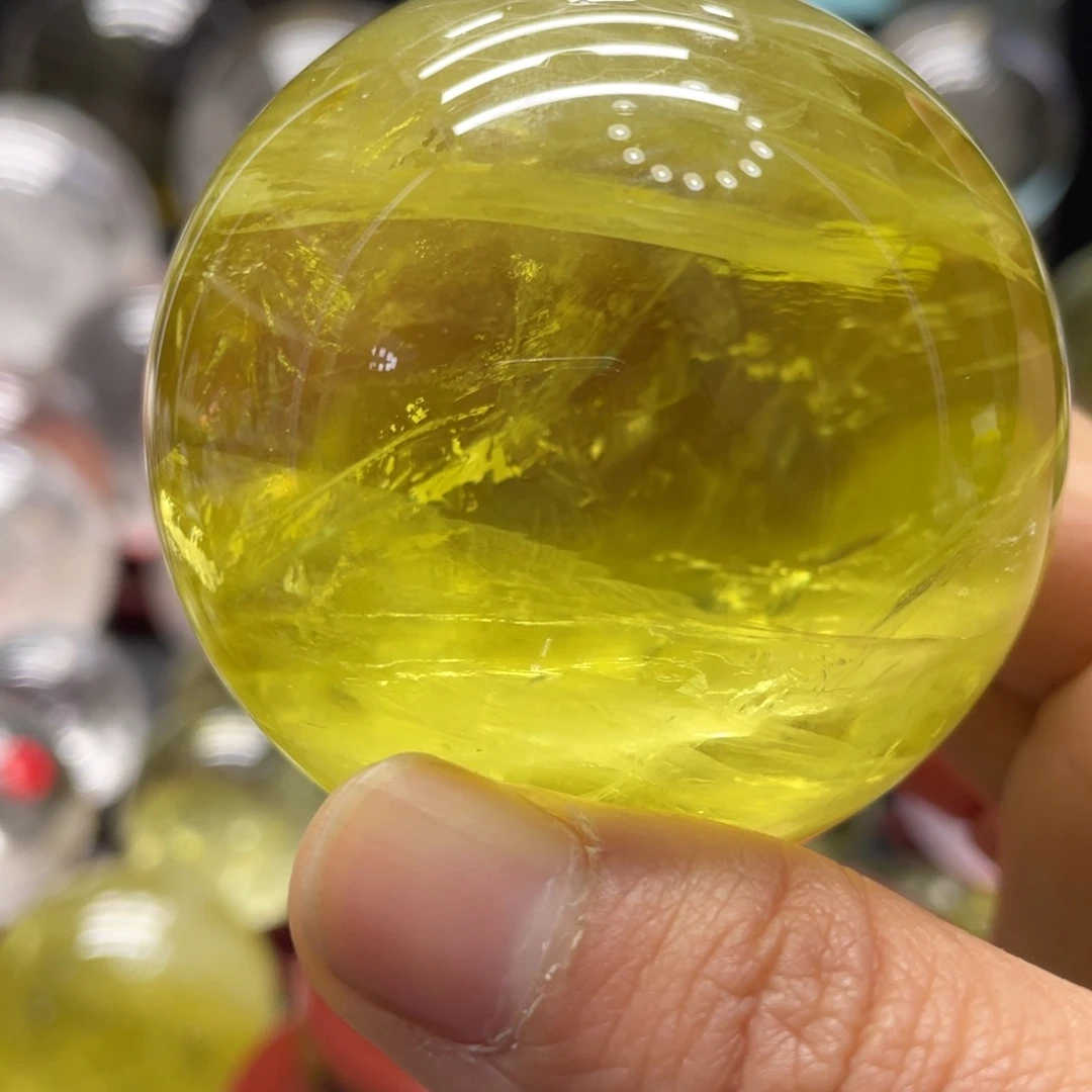 水晶MM黄水晶球H1432未镶嵌
