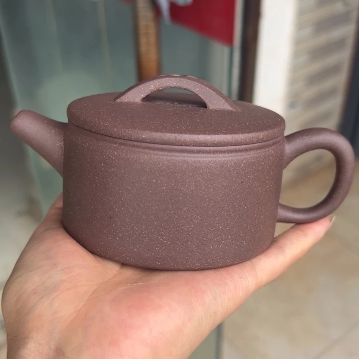 茶壶紫砂紫泥半手220cc不挑