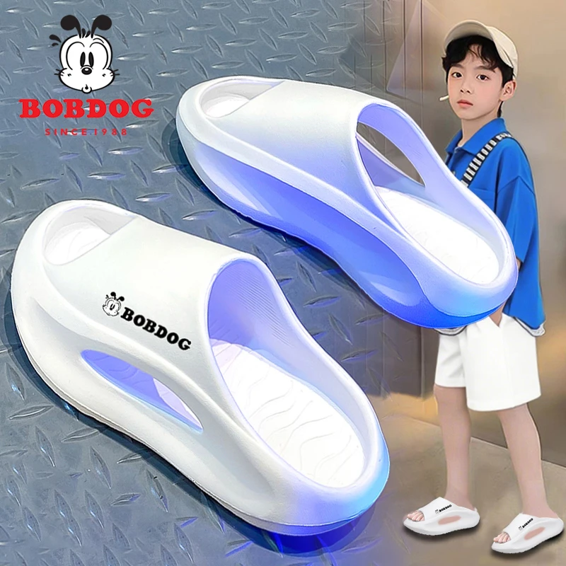 巴布豆儿童拖鞋男童2025新款凉拖男孩防滑女童室内踩屎感洗澡凉拖