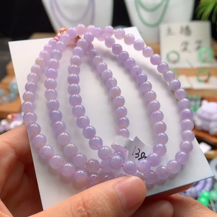 翡翠未镶嵌项链天然缅甸A货翡翠卡5.6-6.2mm