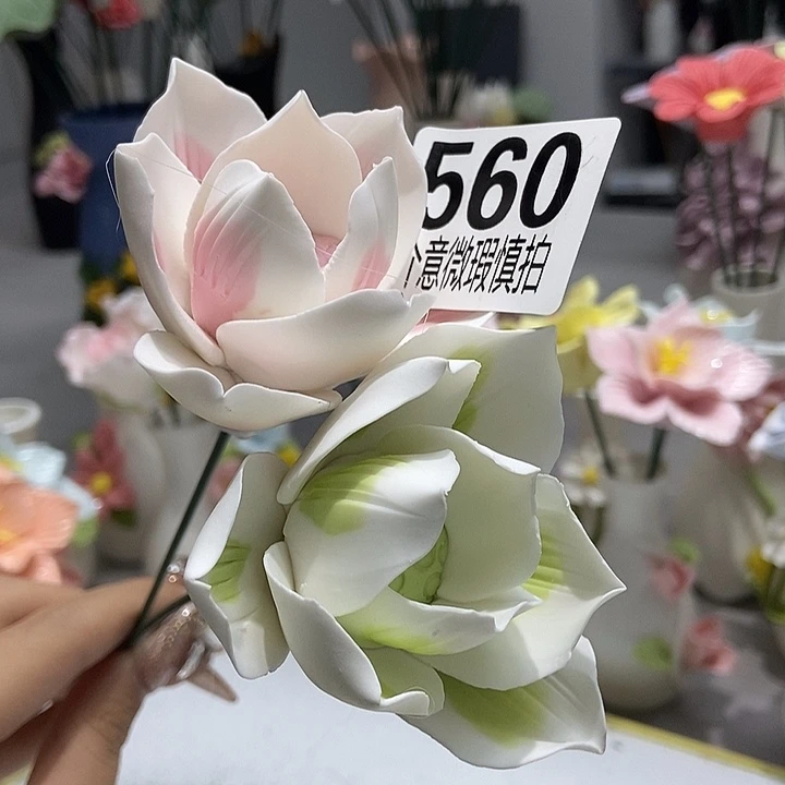 陶瓷纯手工捏花设计