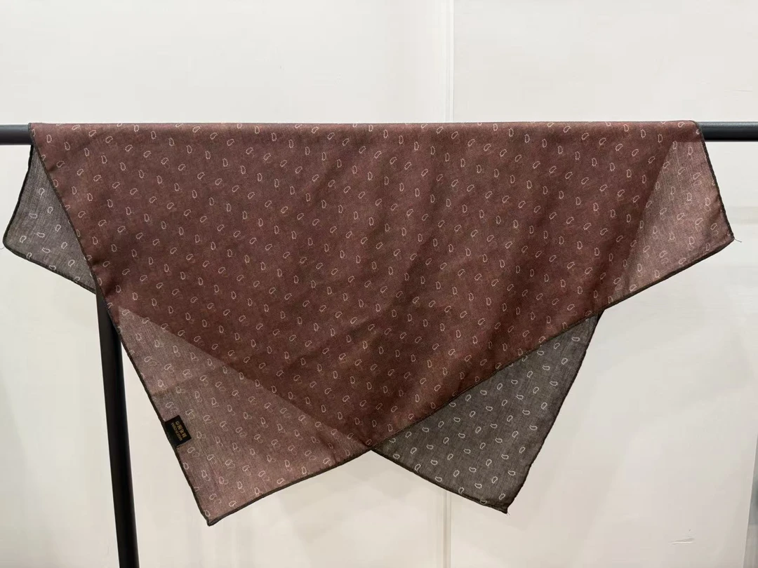 P9【格林咖调】新款棉质双面65*65围巾方巾