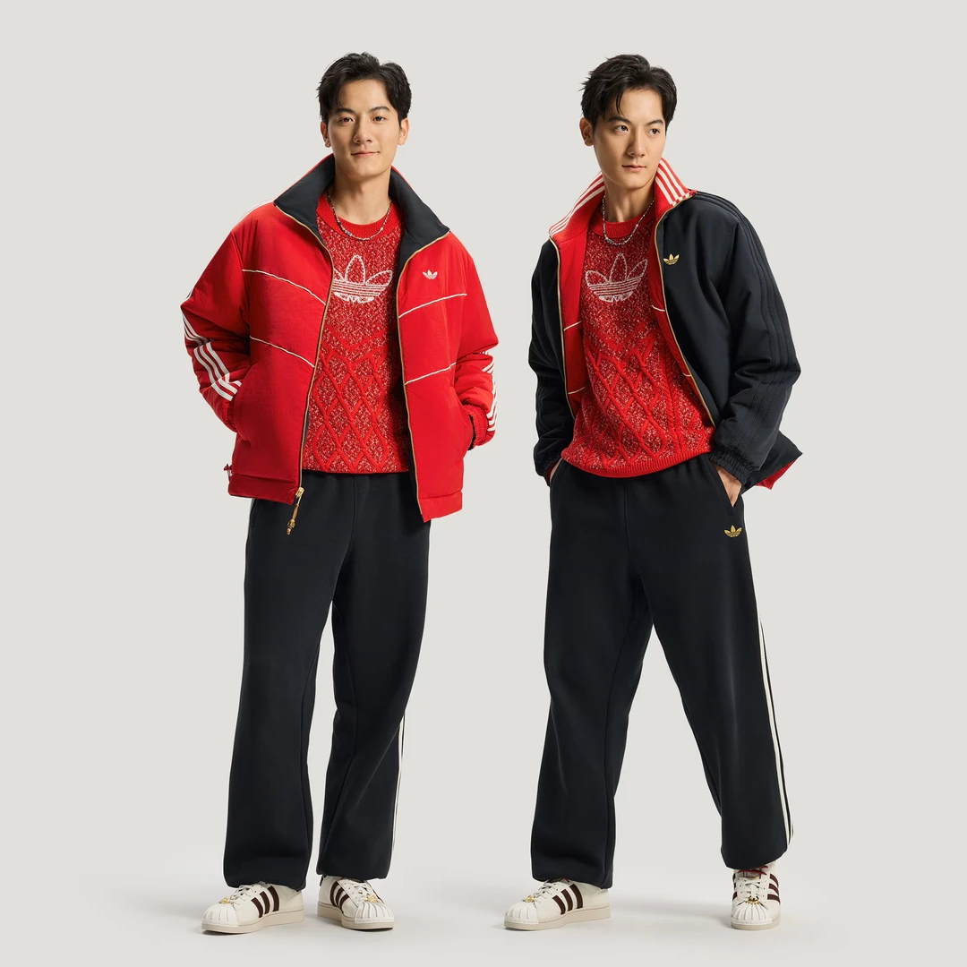 Adidas三叶草JACKET PADDED 新年款保暖双面穿运动棉服 KT0639 Y
