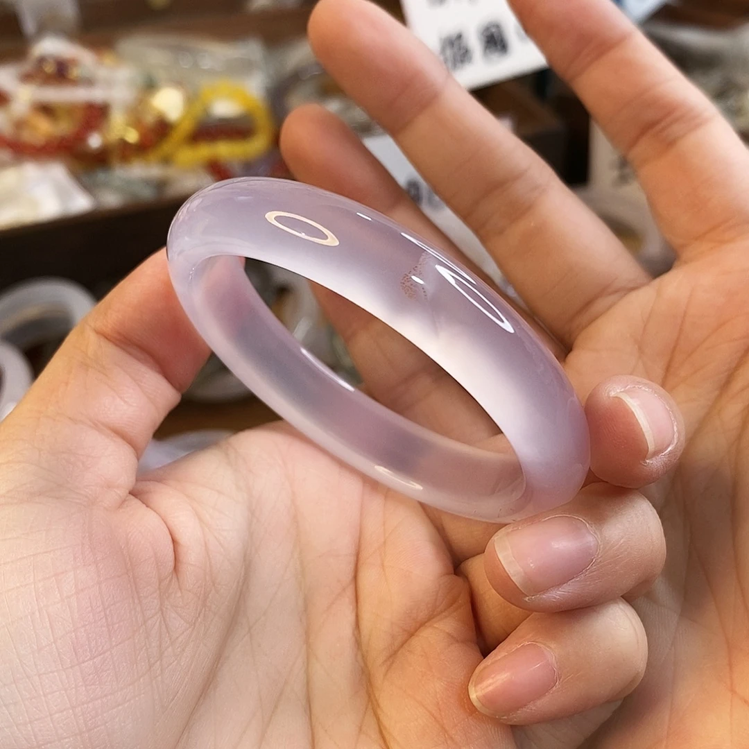 玛瑙/玉髓未镶嵌手镯A937。53.7圈