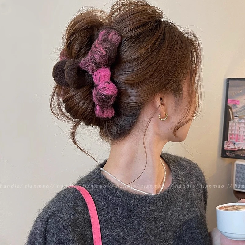 复古蝴蝶结后脑勺发夹鲨鱼夹发量大头发抓夹女2025新款高级感发饰