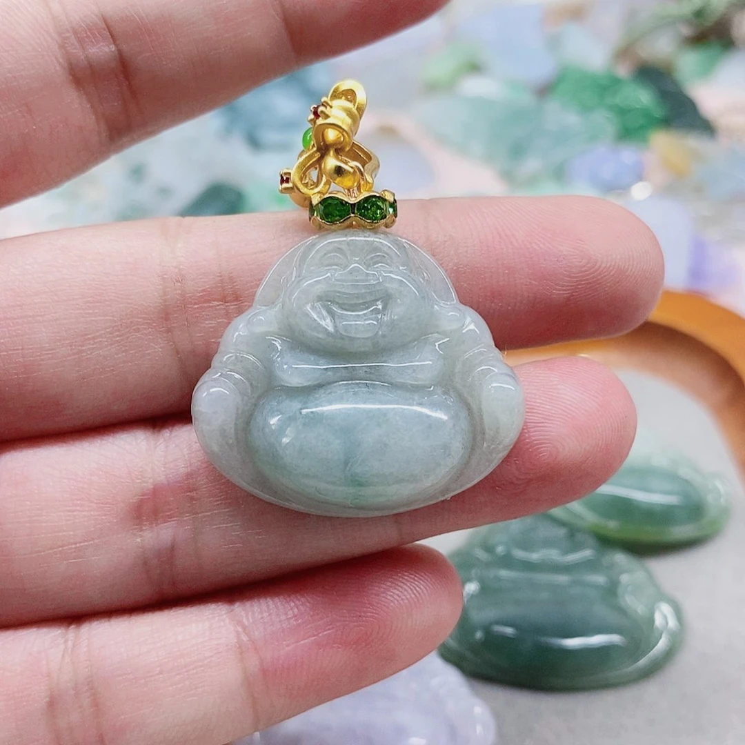 颈饰未镶嵌翡翠天然