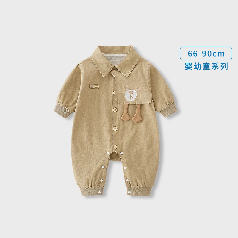 男宝连体衣春季新款1-3岁婴幼儿哈衣可爱洋气外出服长袖幼童纯棉