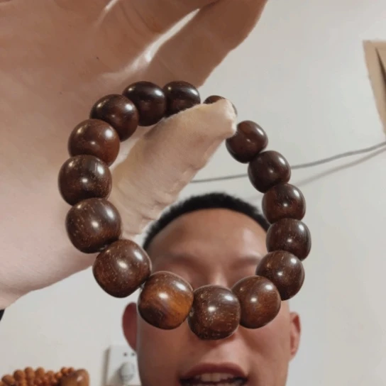 贡木全陈化老料把件串