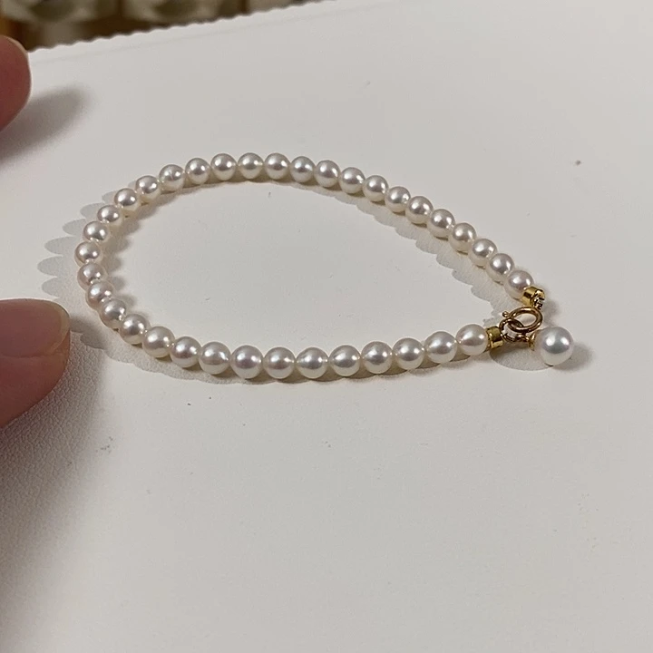 淡水珍珠手绳银S925镶嵌