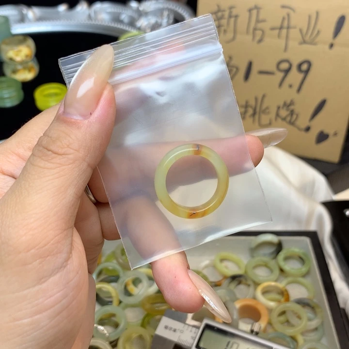 M***n合金蛇纹石玉戒指
