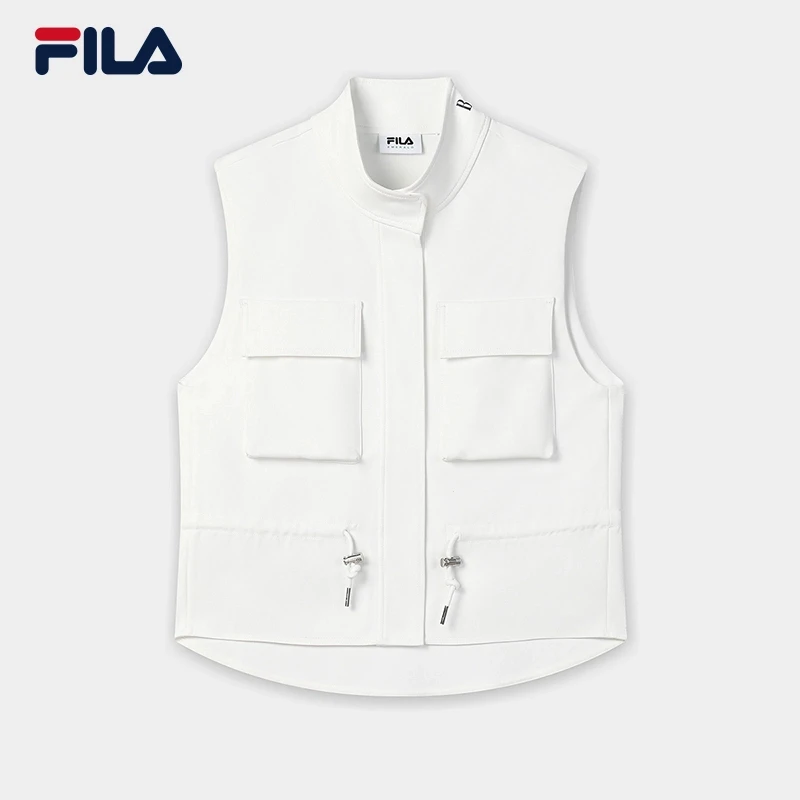 Fila/斐乐2025年春季欧若风女士户外运动百搭梭织马甲F11W524702F