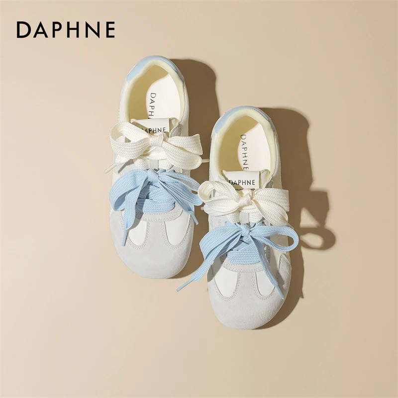 达芙妮复古德训鞋女鞋2025夏季新款透气百搭薄底运动鞋休闲板鞋女