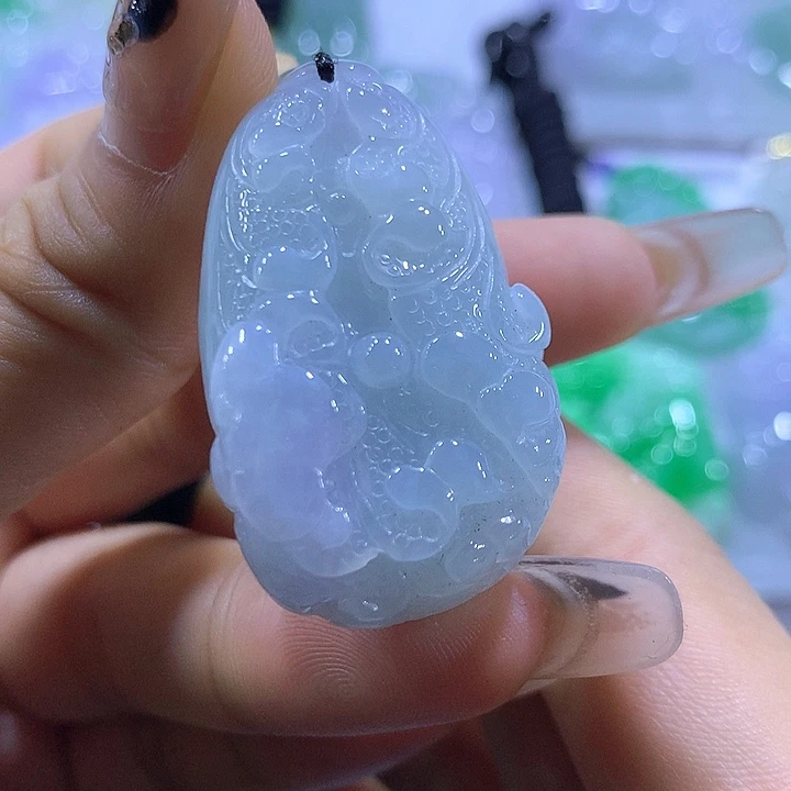 颈饰未镶嵌翡翠天然翡翠A货吊坠
