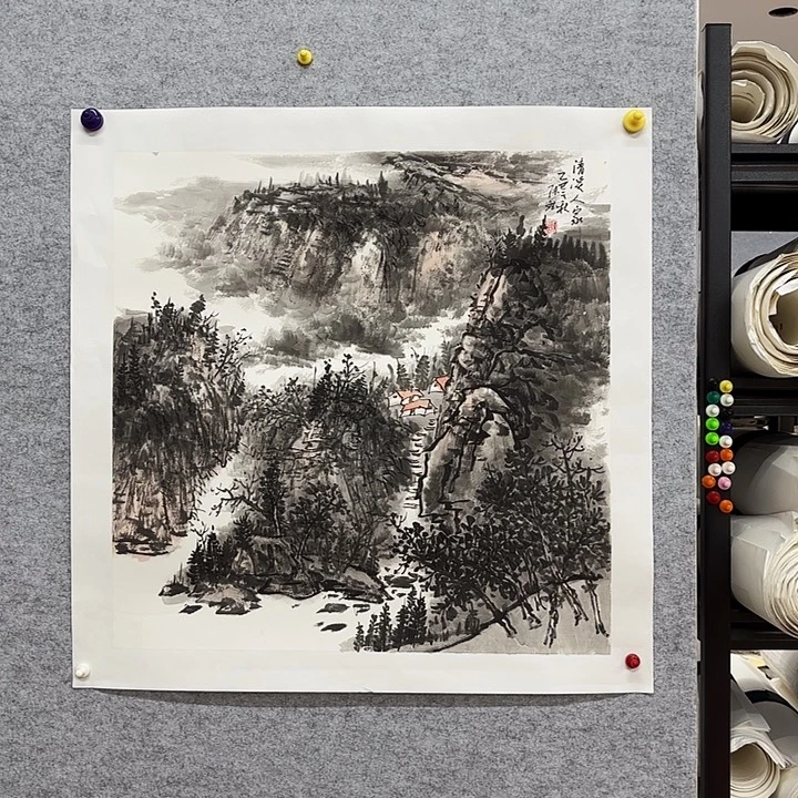 江***风国画花鸟等多种鸟类的栖息