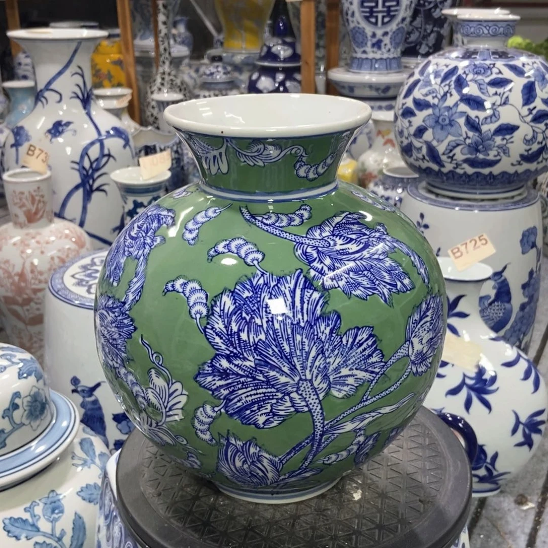 摆件微瑕手绘釉下彩