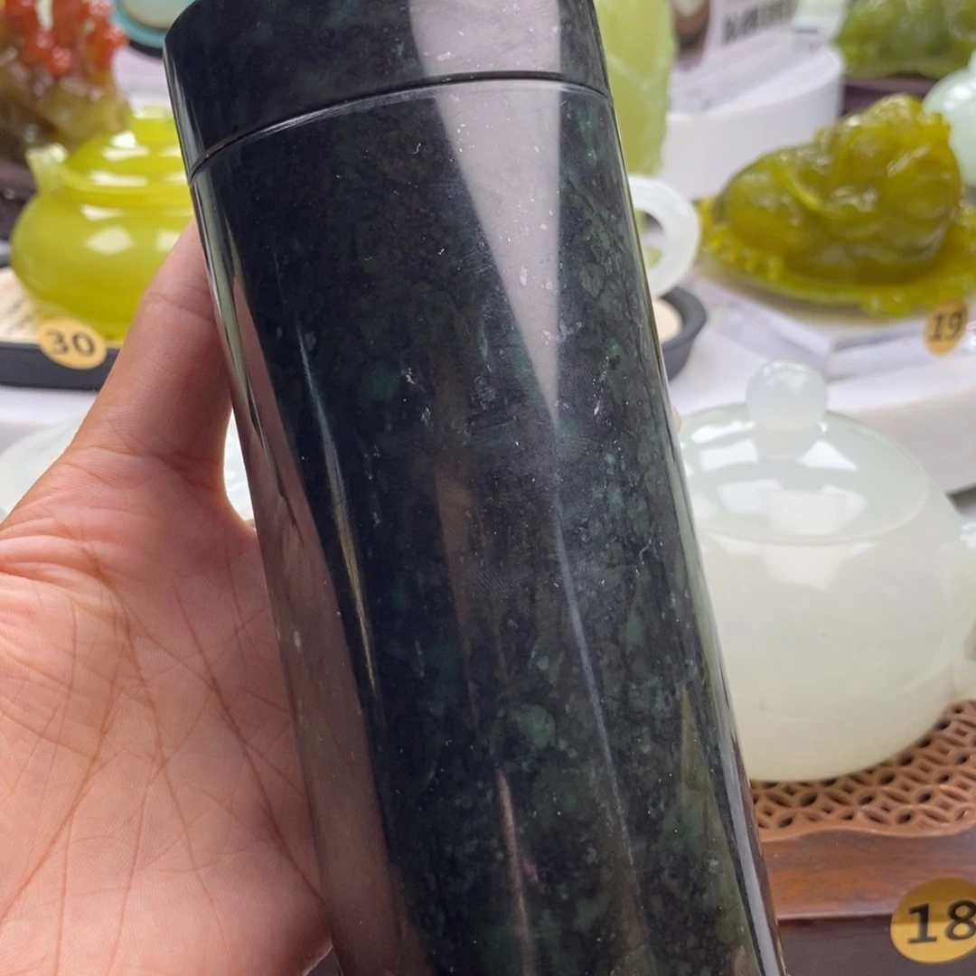 未镶嵌岫玉四大名玉保温杯