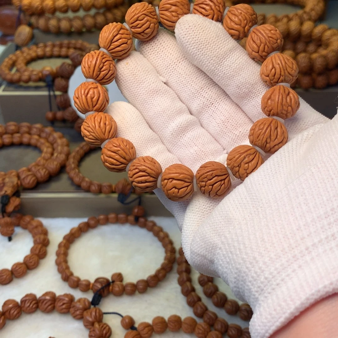 桃核手串秦岭龙纹