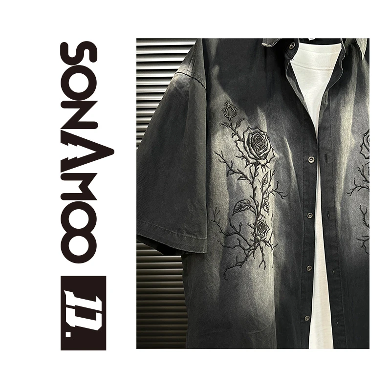 【大璇专属】重磅洗水玫瑰衬衫D13302