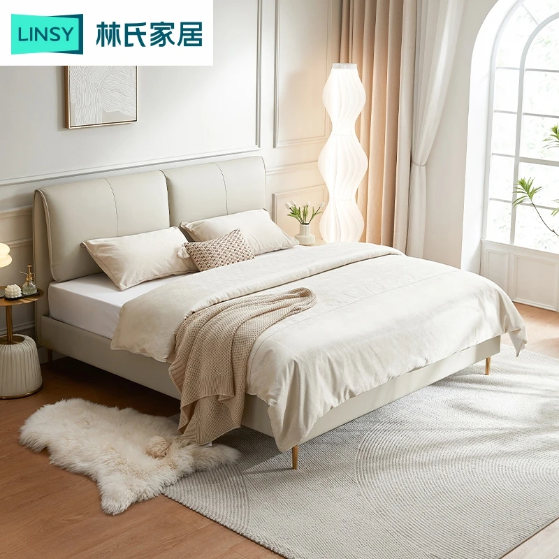 黑天鹅套装【凑单】林氏家居爆款大象耳朵头层牛皮升级主卧床PC038