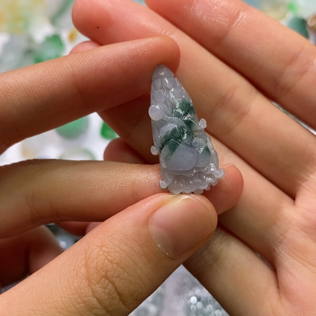 定制翡翠未镶嵌白菜吊坠