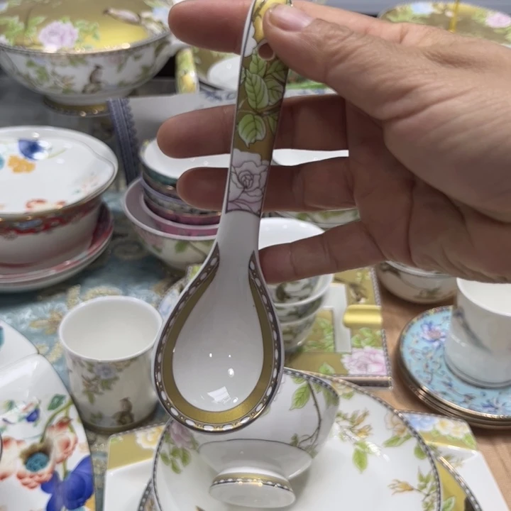 瓷片琴瑟和鸣小勺六个