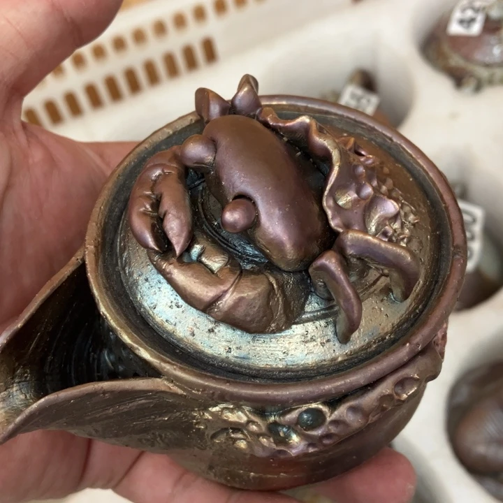 柴烧茶具茶杯大放漏