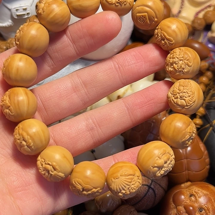 手串/手链橄榄核猴头浮雕钟馗