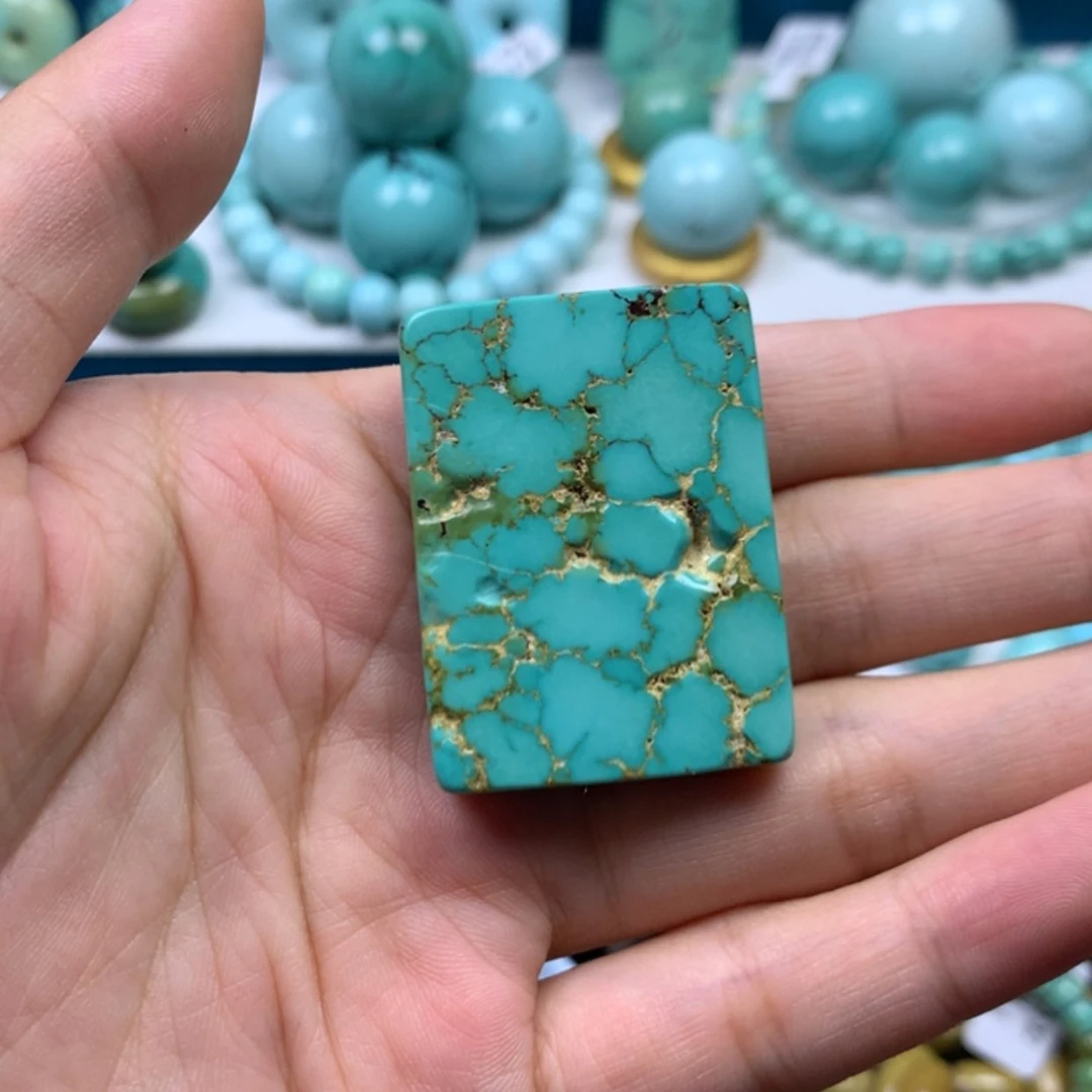 【闪购商品】未镶嵌绿松石珠宝奇石转*圈