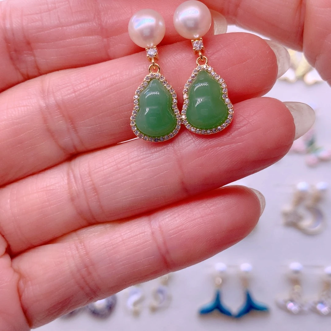 合金耳饰淡水珍珠