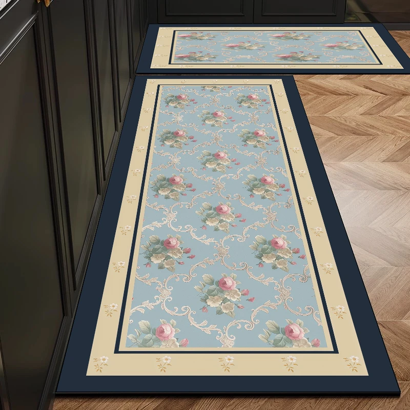 394 【60*90+60*160】硅藻泥家用厨房地垫防滑可擦耐脏加厚垫