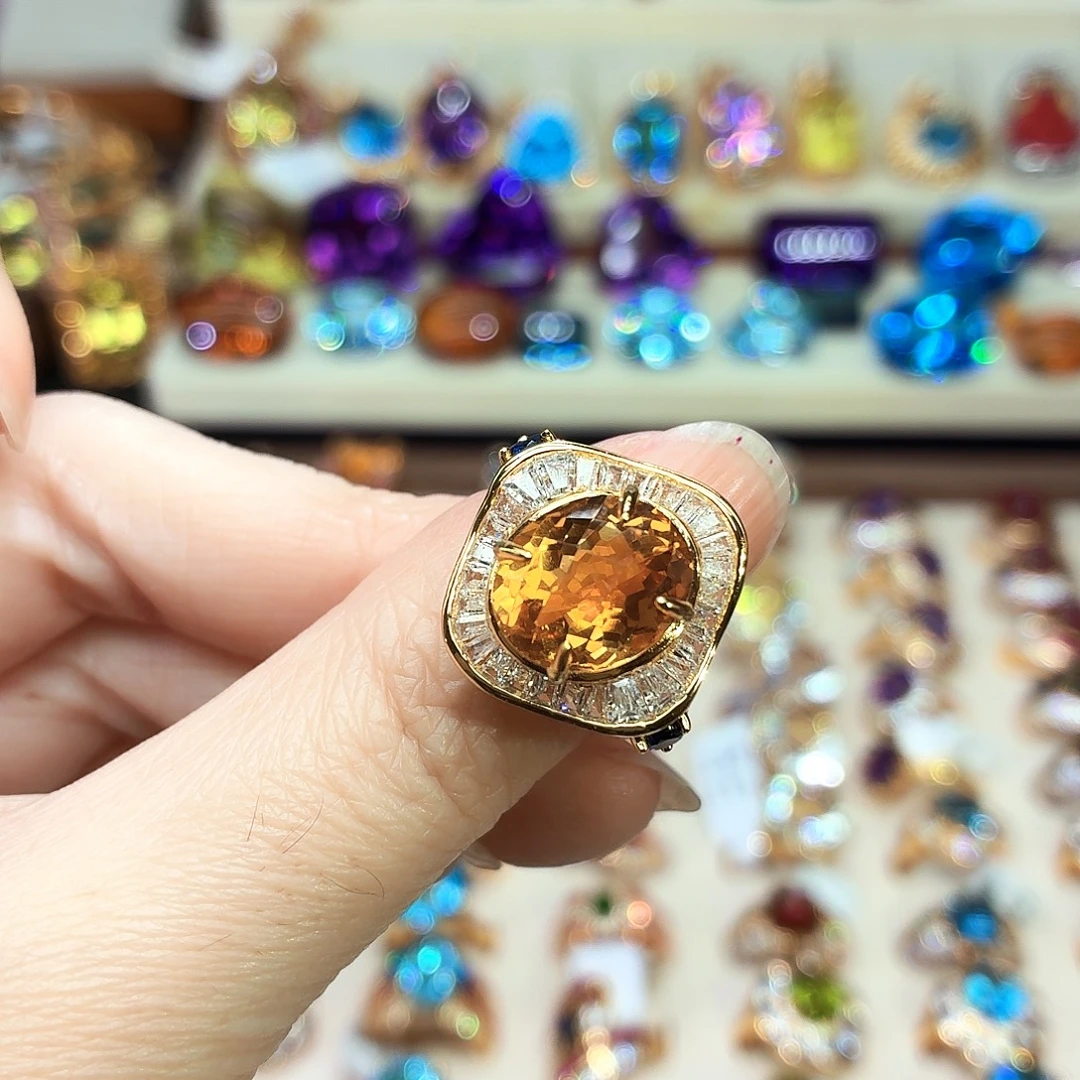 银S925镶嵌水晶戒指