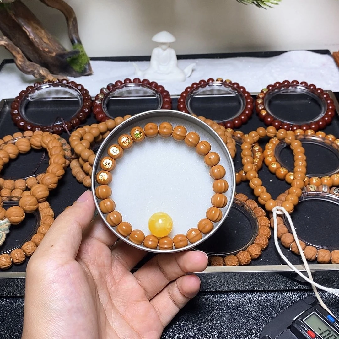 猴头核桃手串五行四花鲨鱼尺寸9左右全品075号