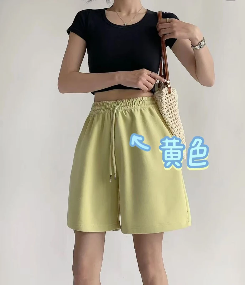 新款【啊喽】高腰百搭宽松运动短裤