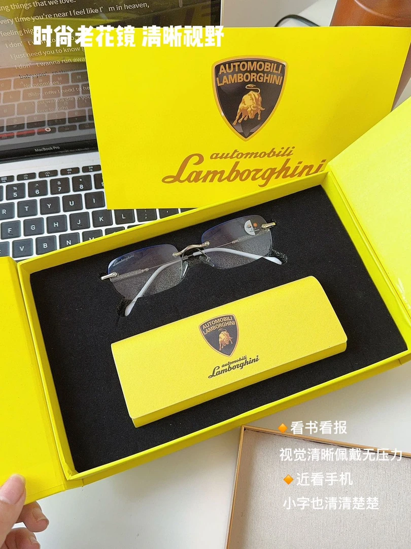 AutomobiliLamborghini联名防蓝光自动变焦老花镜100-300度